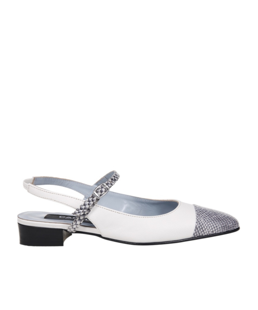 Carel Paris Oceano Slingback Flats In Gray