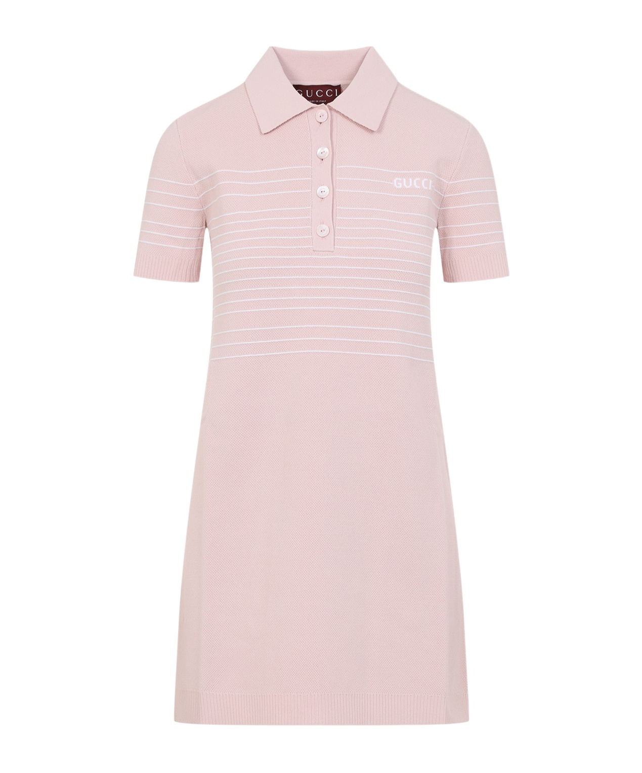 Gucci Compact Mini Polo Dress In Light Pink