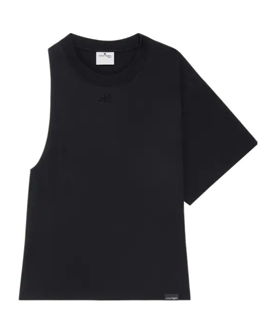 Shop Courrèges Scuba T-shirt In Black
