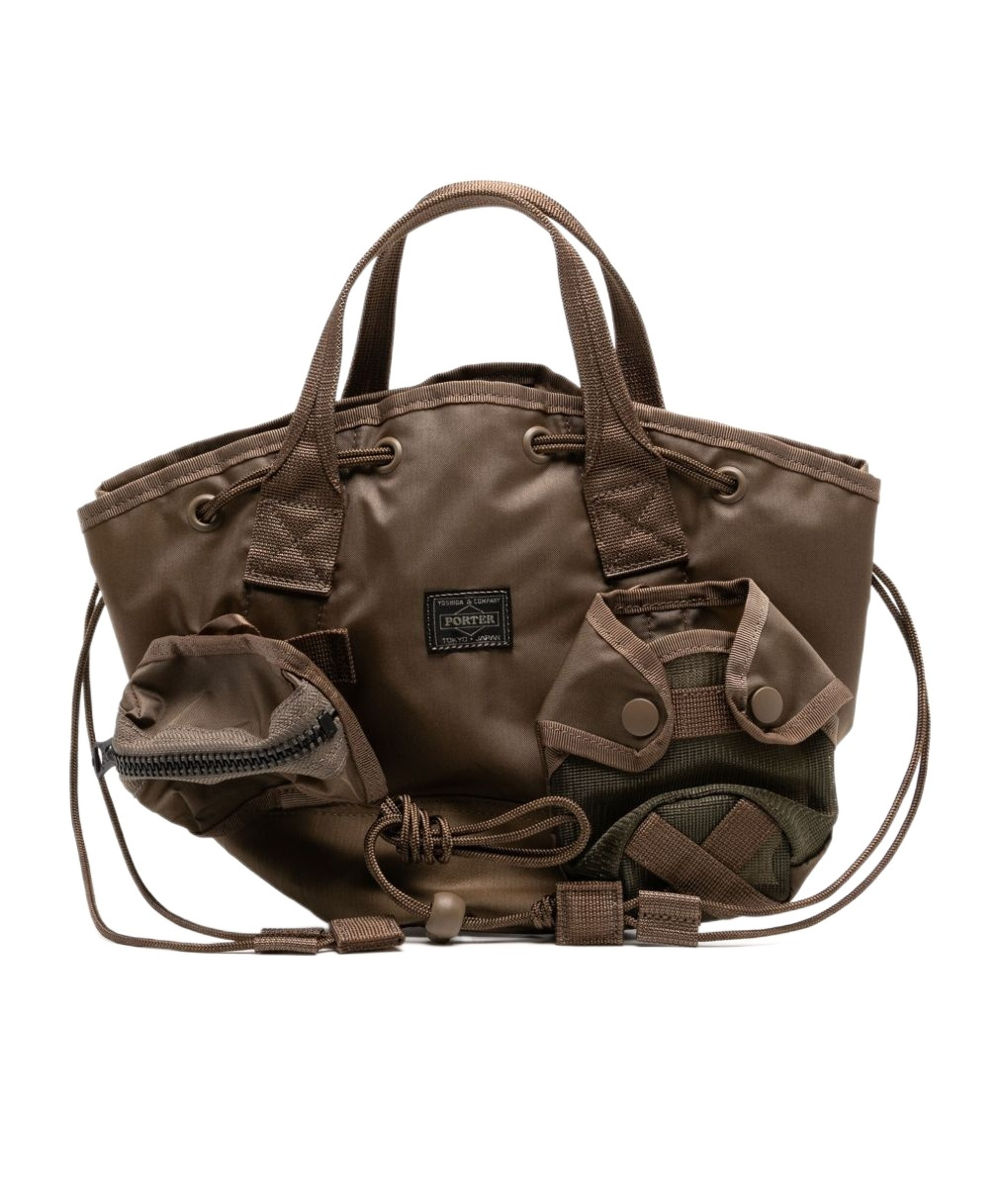 PORTER-YOSHIDA & CO LOGO-PATCH TOTE BAG