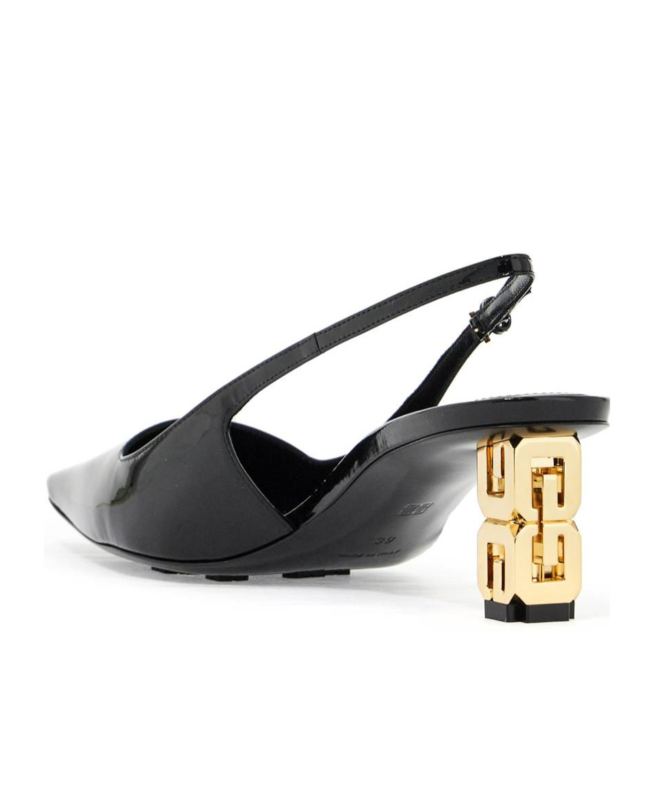 Givenchy Black G Cube Slingback Heels In Black