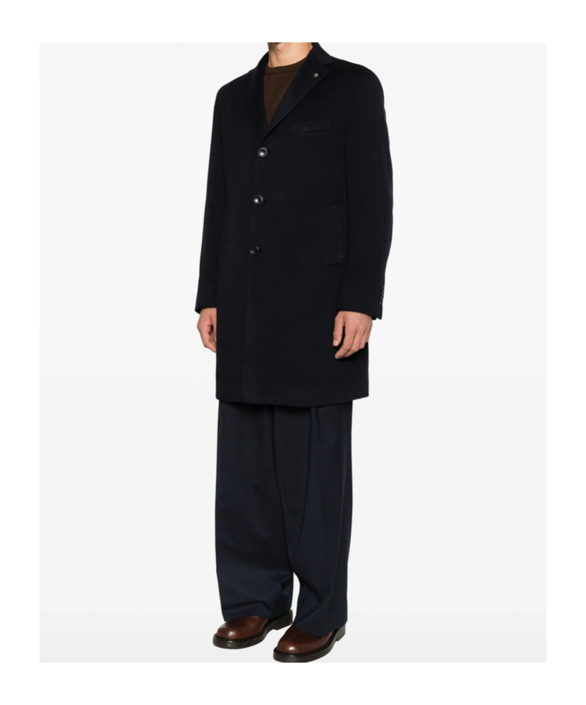 Tagliatore Single-breasted Coat In Black