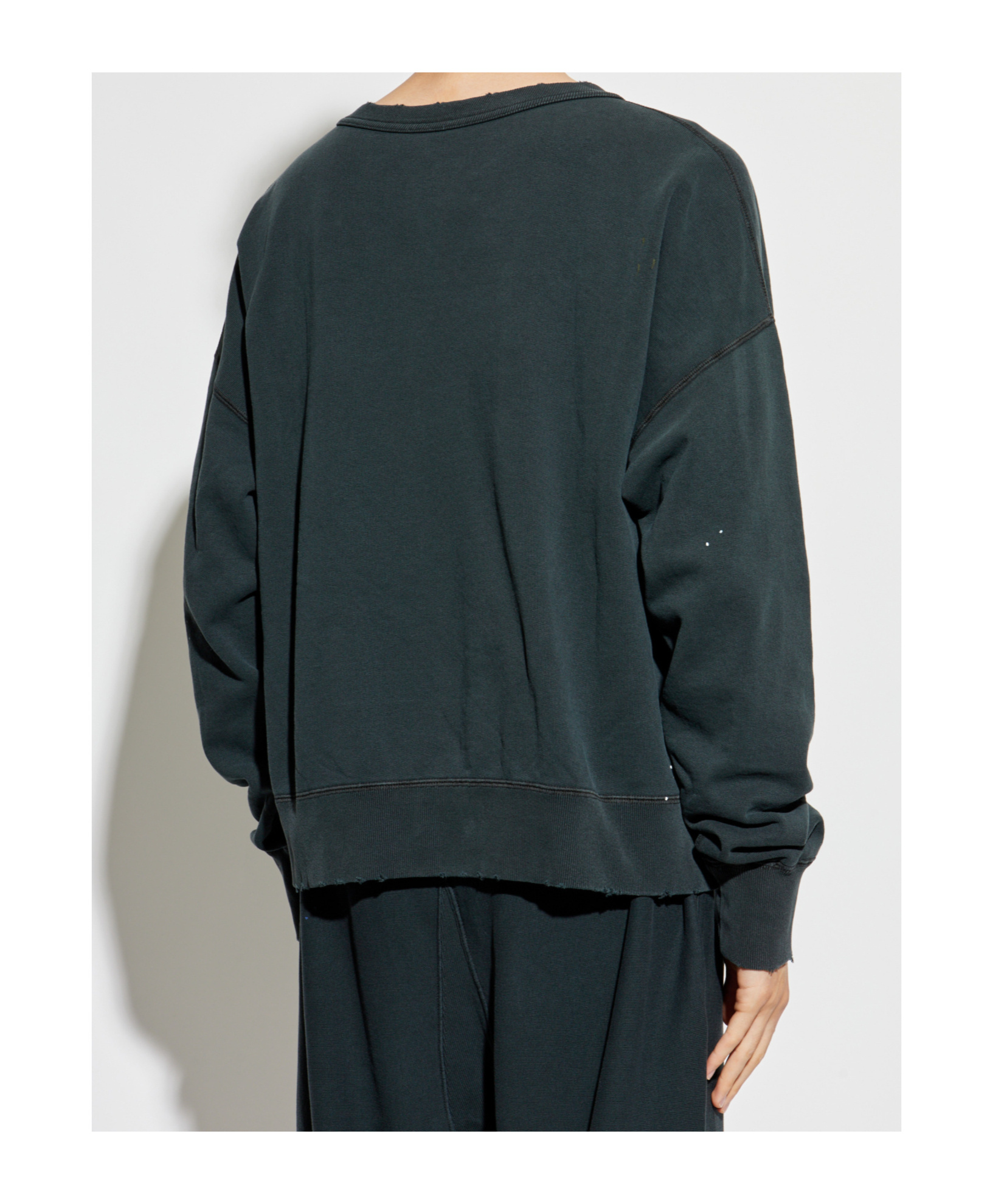 Maison Margiela Men Crewneck Sweatshirt With Distressed Details