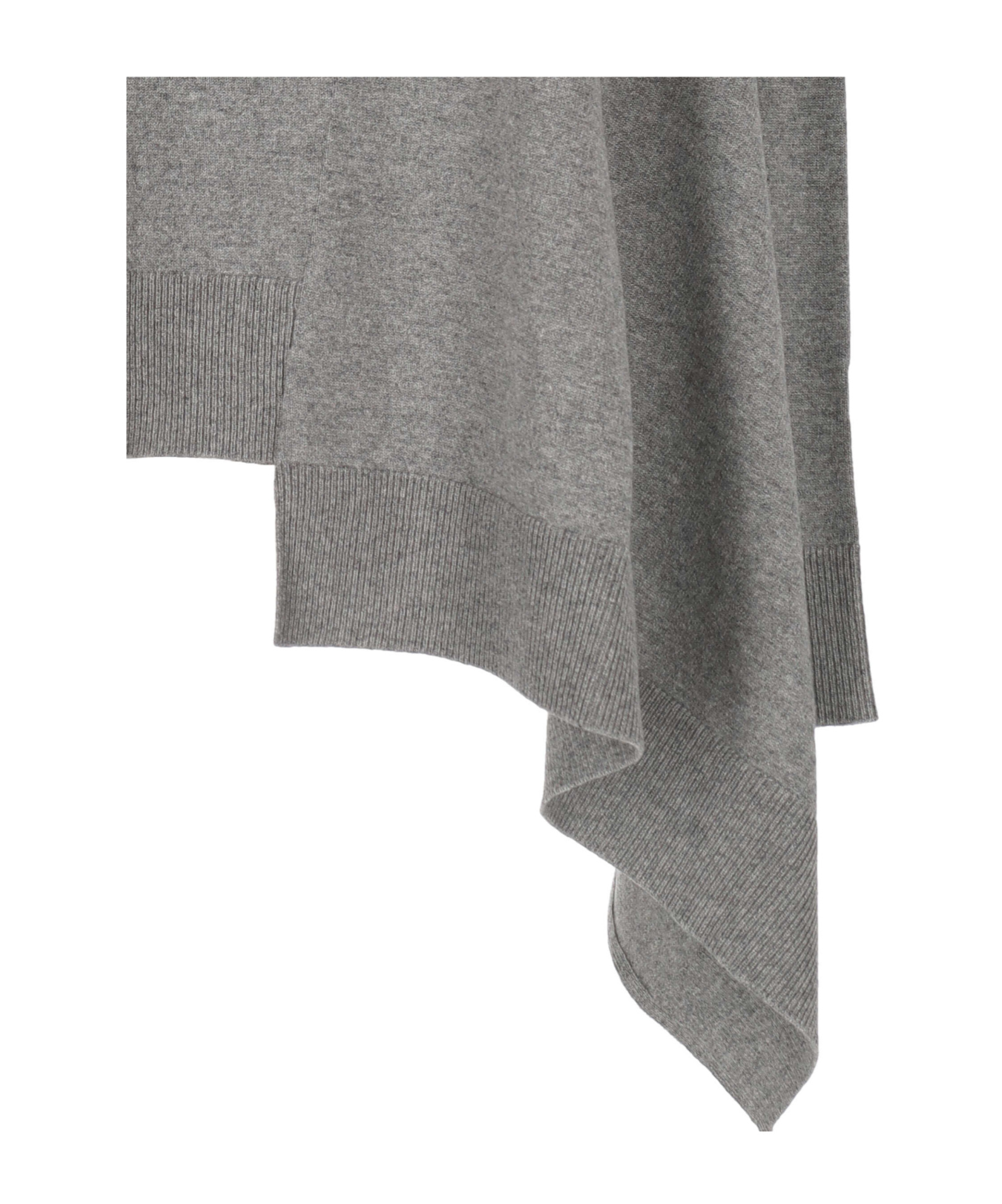 Alexander Mcqueen Asymmetrical Crew Neck Sweater In Gray