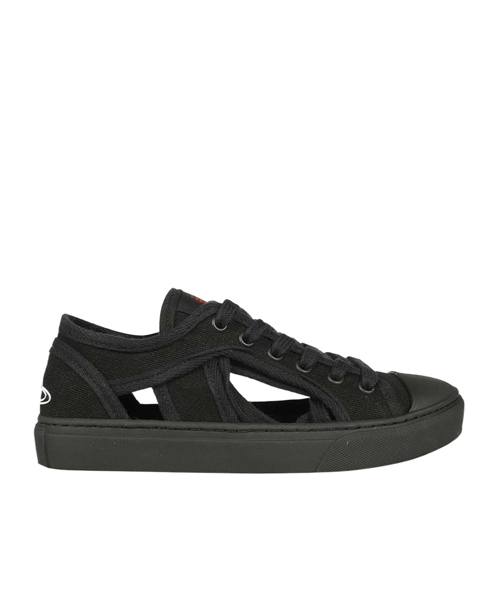 Vivienne Westwood Round Head Low-cut Casual Shoes In Black