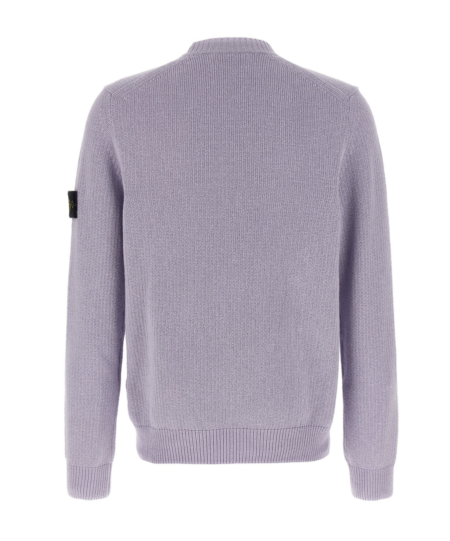 Stone Island Badge Crew Neck Sweater In Gray