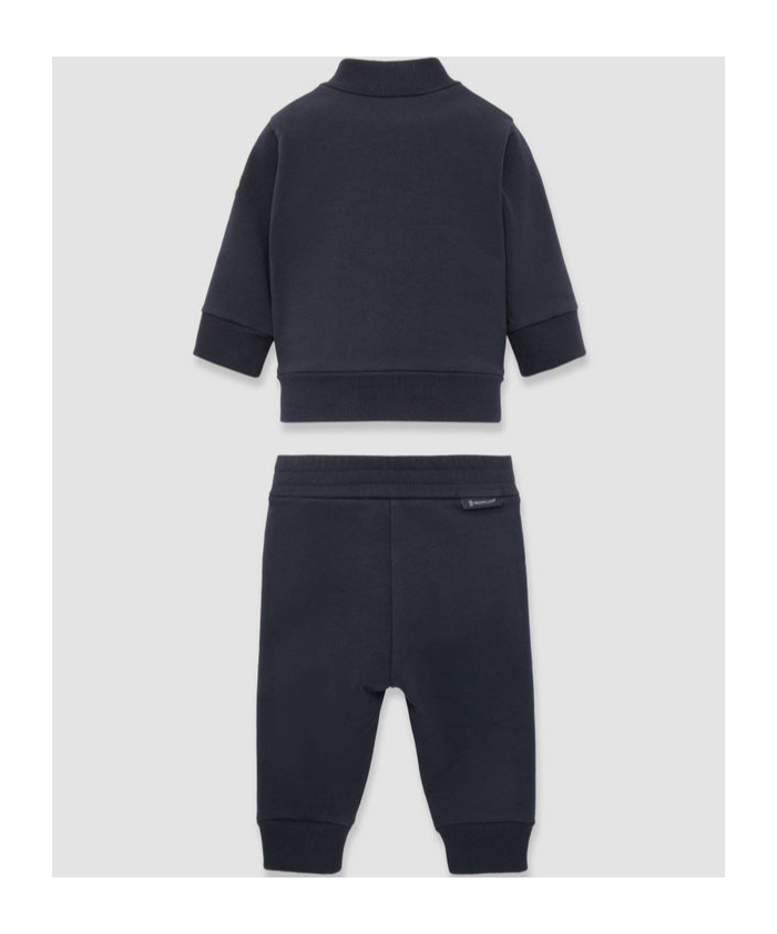 Moncler Logo Three-color Sportswear Set In Blue