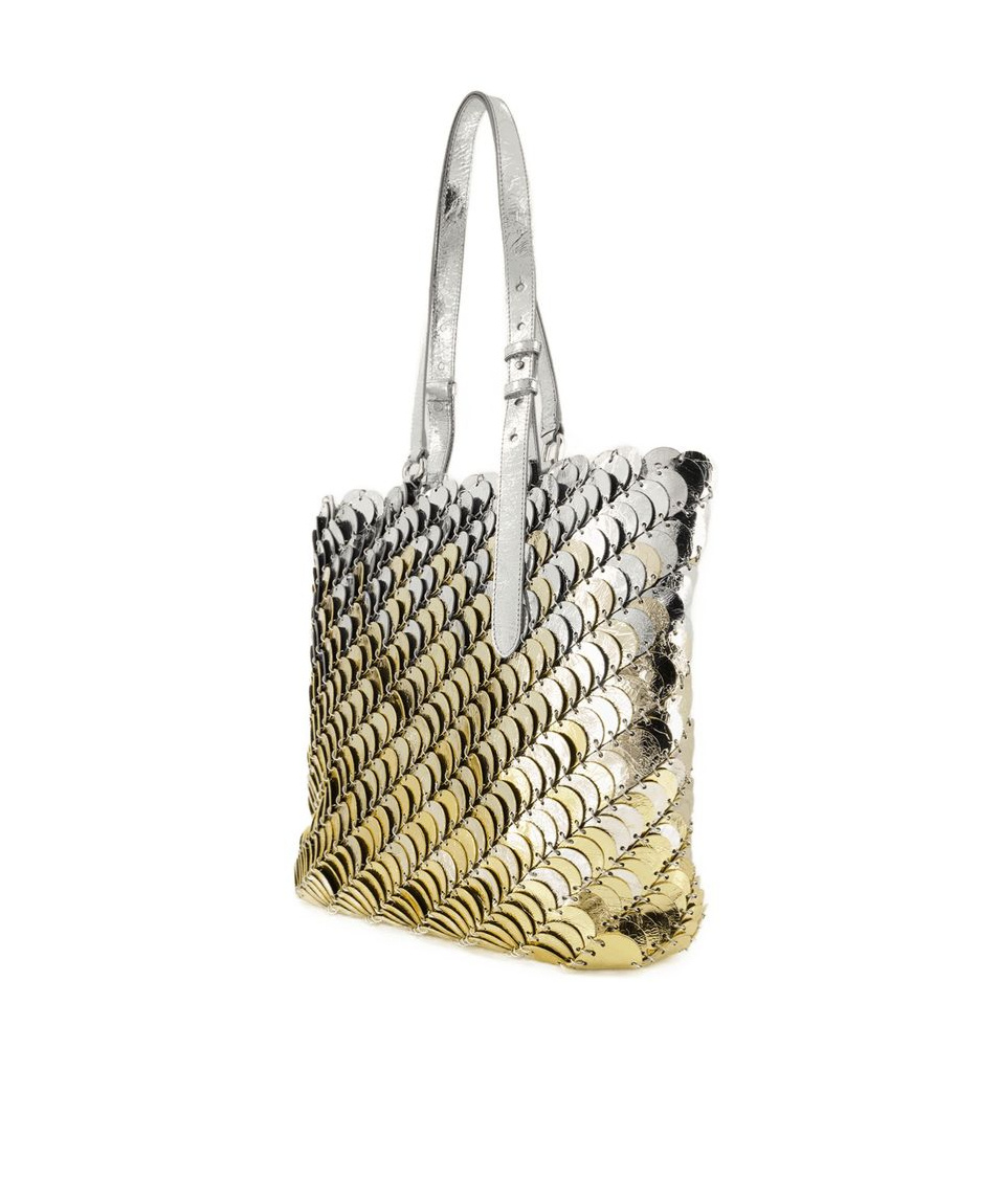 Rabanne Double Handle Tote Bag In Nude