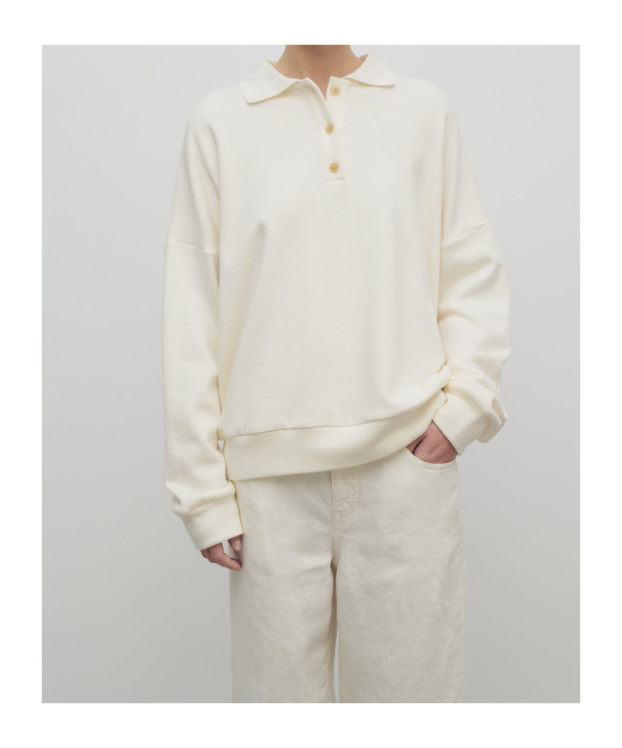 The Row Corzas Polo Top In Neutral