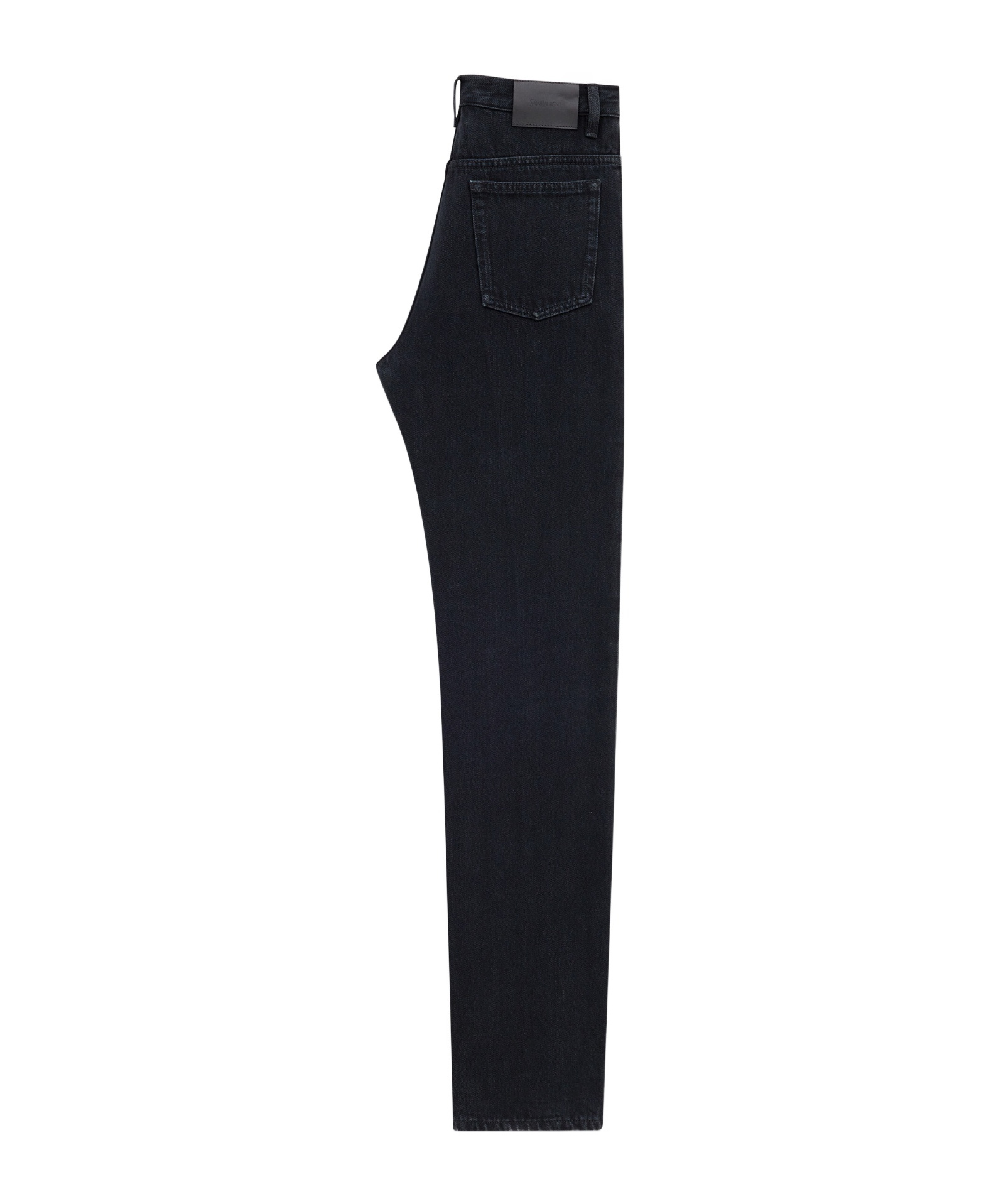 SAINT LAURENT STRAIGHT JEANS IN CARBON BLACK DENIM