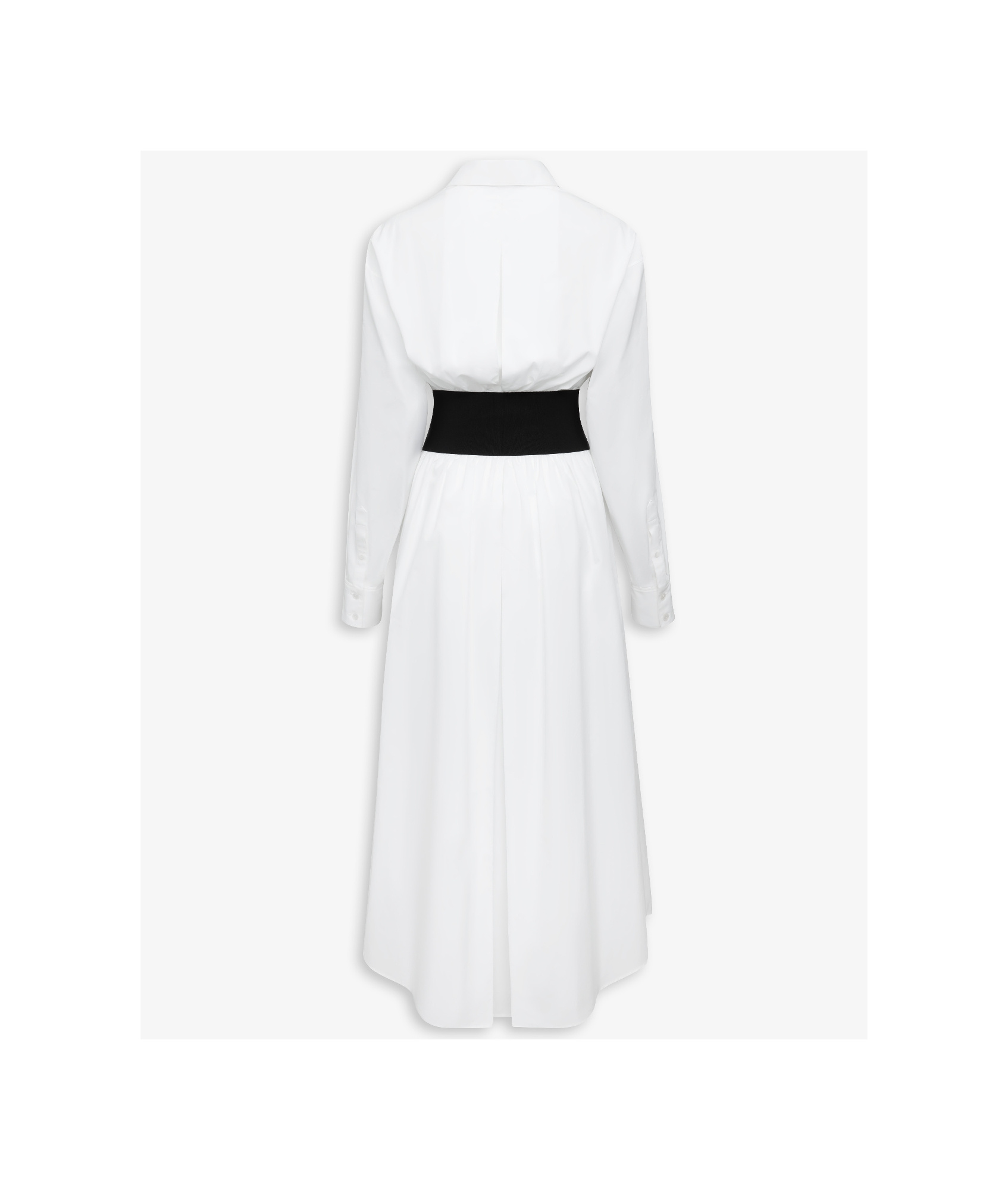 ALAÏA BELTED COTTON SHIRTDRESS