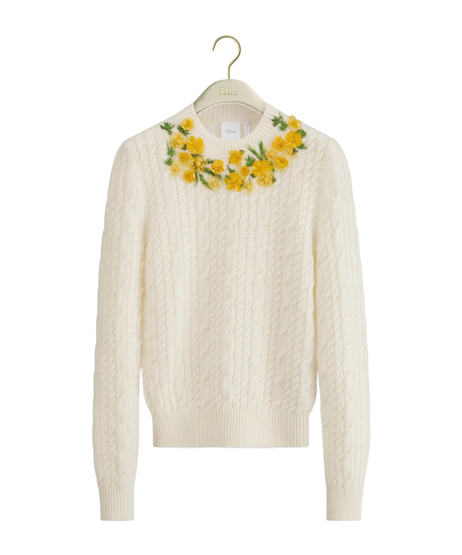 Dior Embroidered Sweater In White