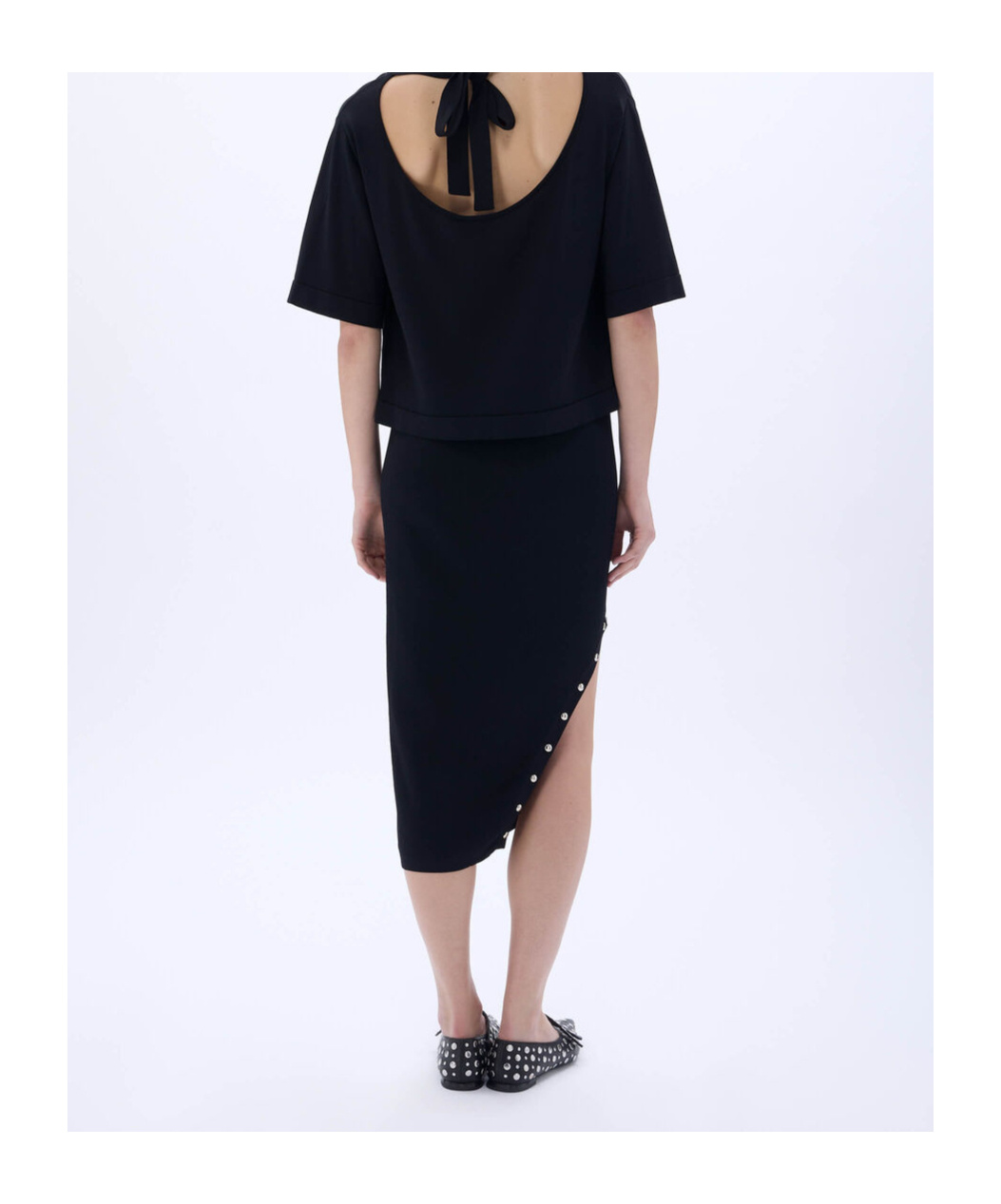 Sonia Rykiel Studded Midi Skirt In Black