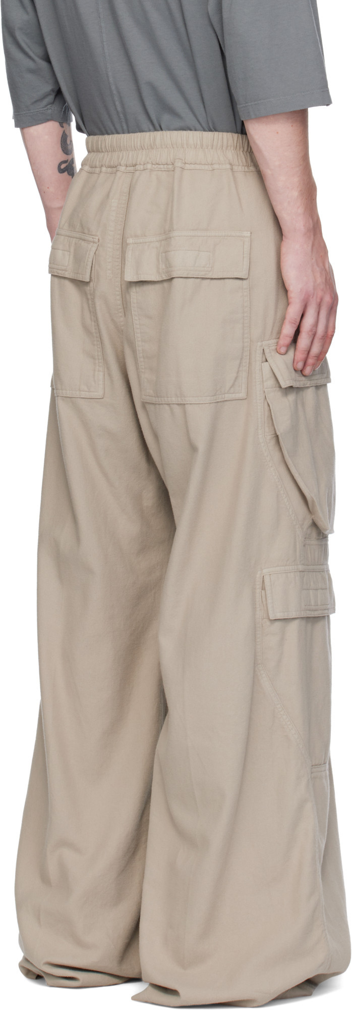 Rick Owens Drkshdw Wide-leg Casual Pants In Nude
