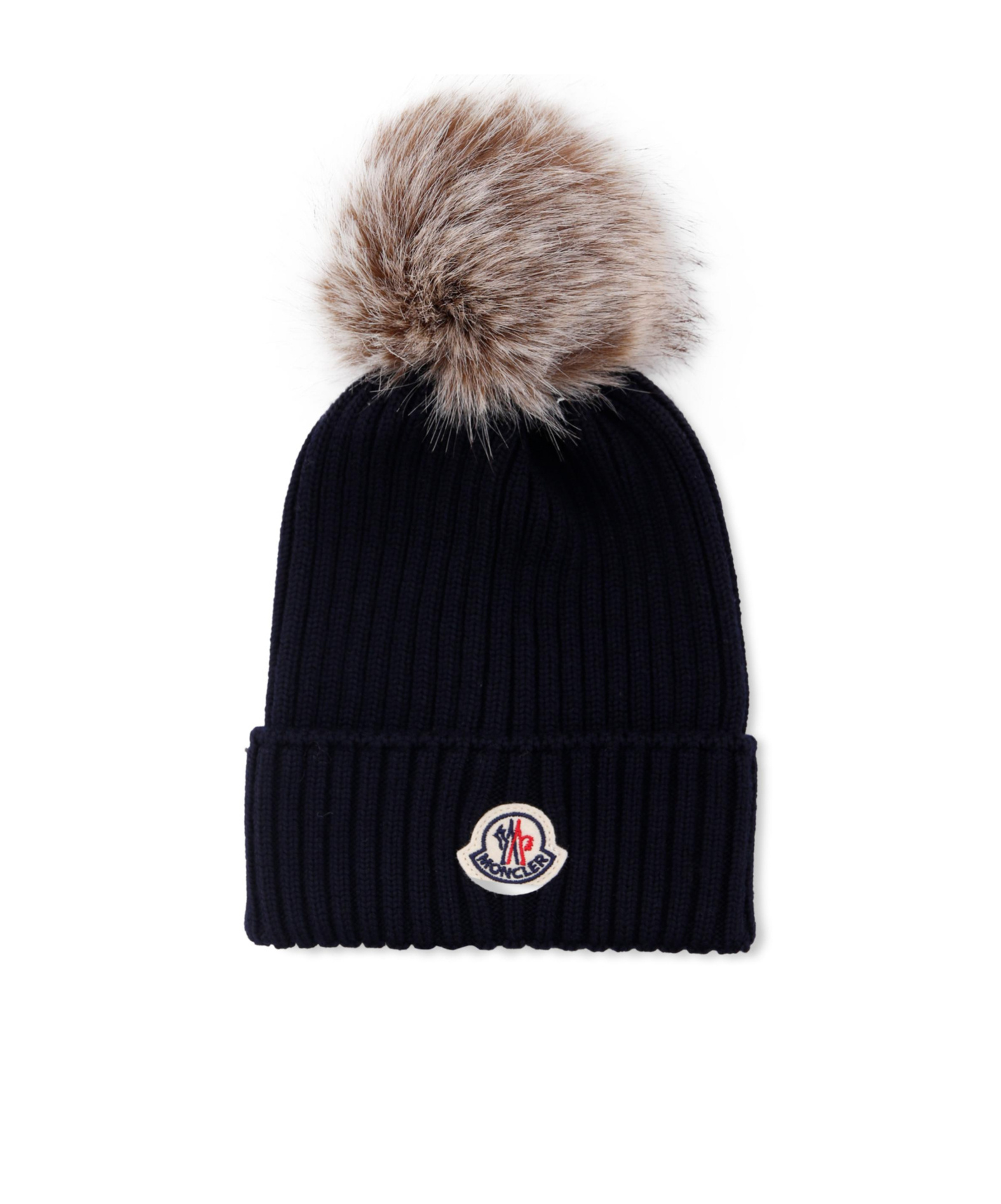 Moncler Ribbed Hat In Blue
