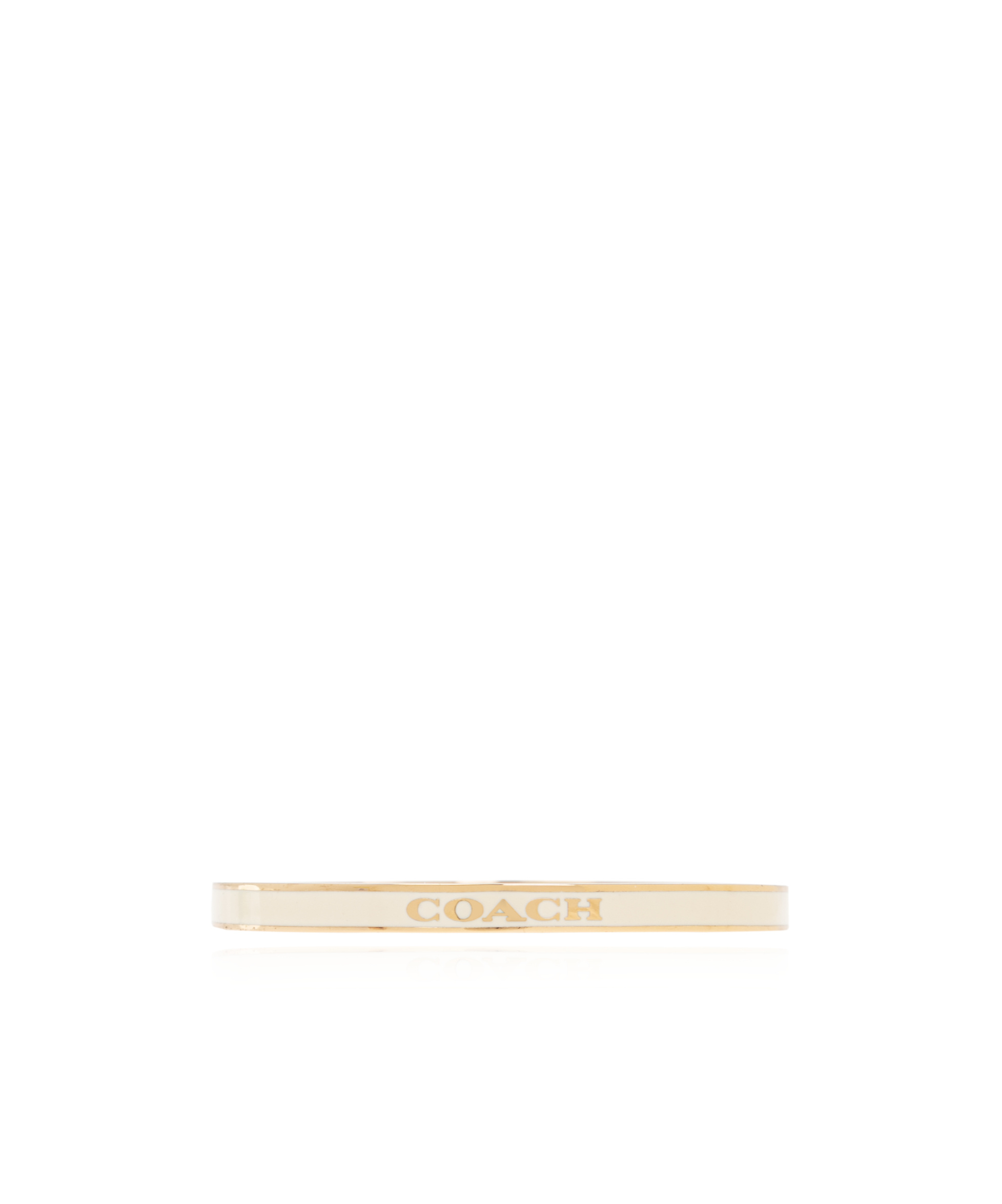 Shop Coach Crystal-embellished Bracelets (set Of Two) In Yellow