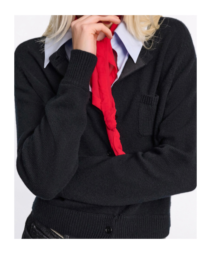 Dorothee Schumacher Elegant Statements Wool And Cashmere Cardigan In Black