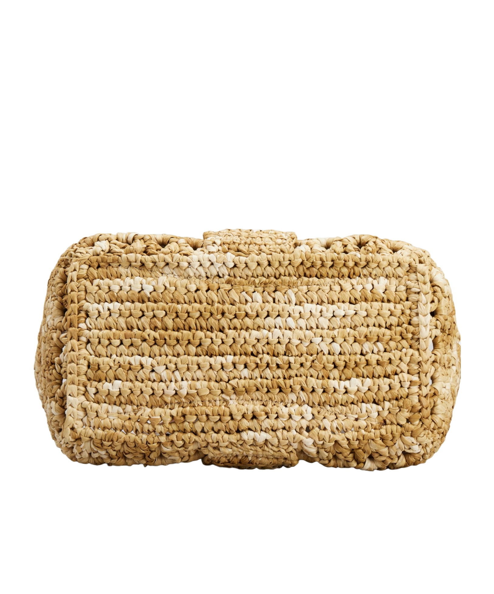 Roger Vivier Logo Engraved Woven Shoulder Bag In Nude