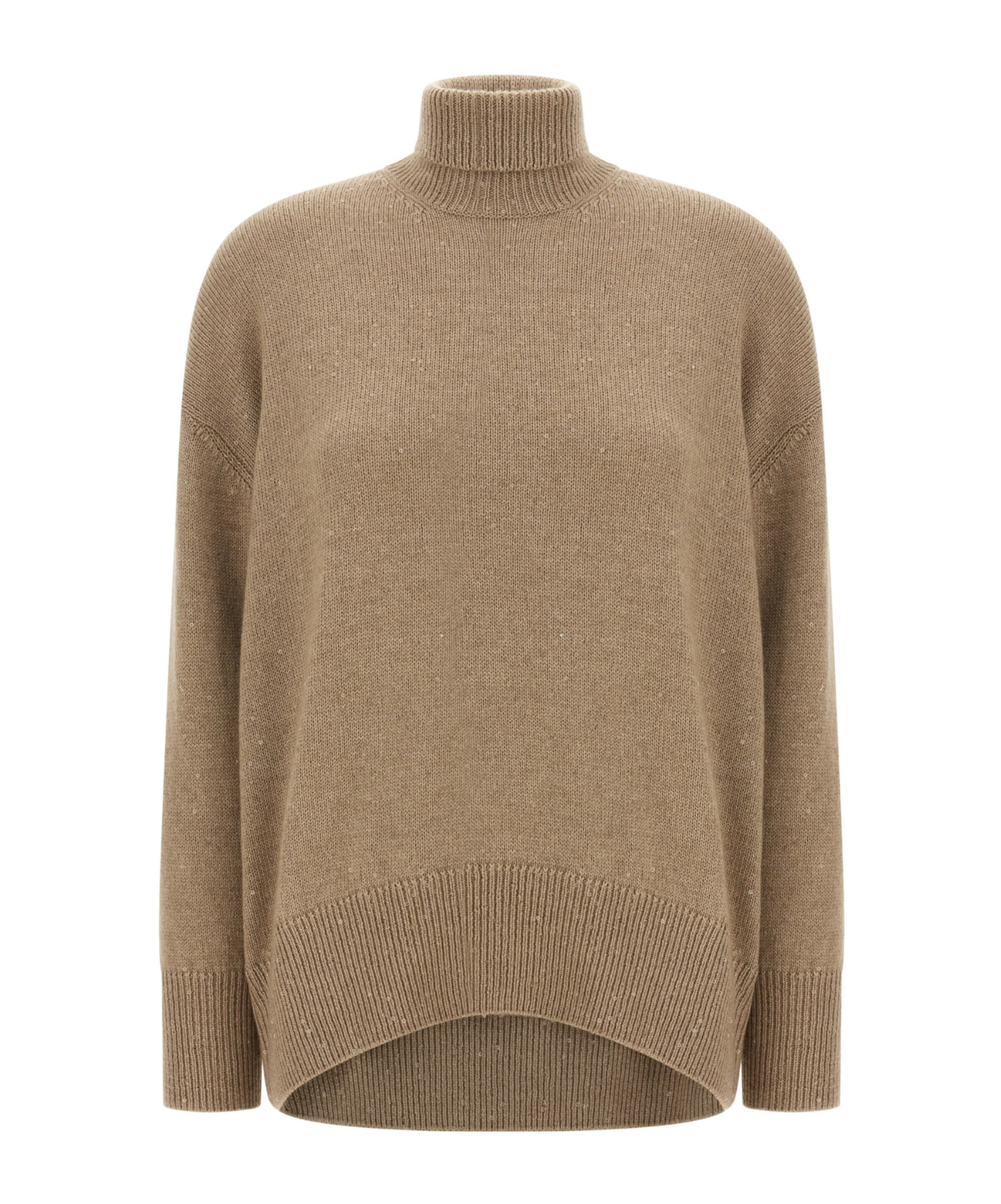Brunello Cucinelli Sequin Sweater Sweaters And Cardigans Brown In Brown