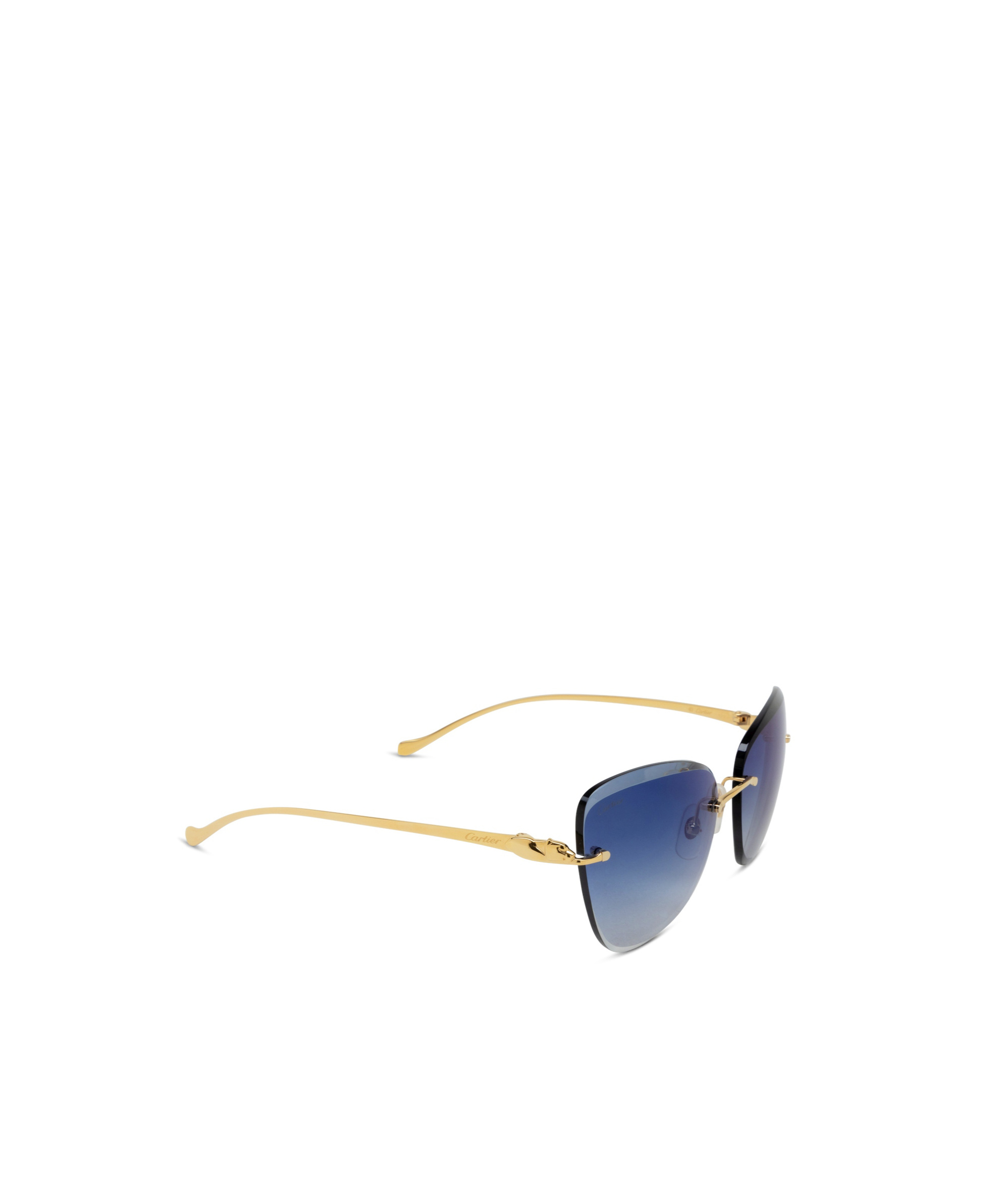 Cartier Cat Eye-frame Rimless Sunglasses