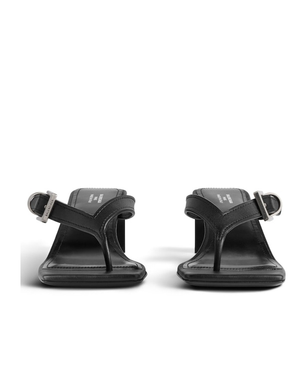 Balenciaga Bel Air Buckled Leather Sandals In Black
