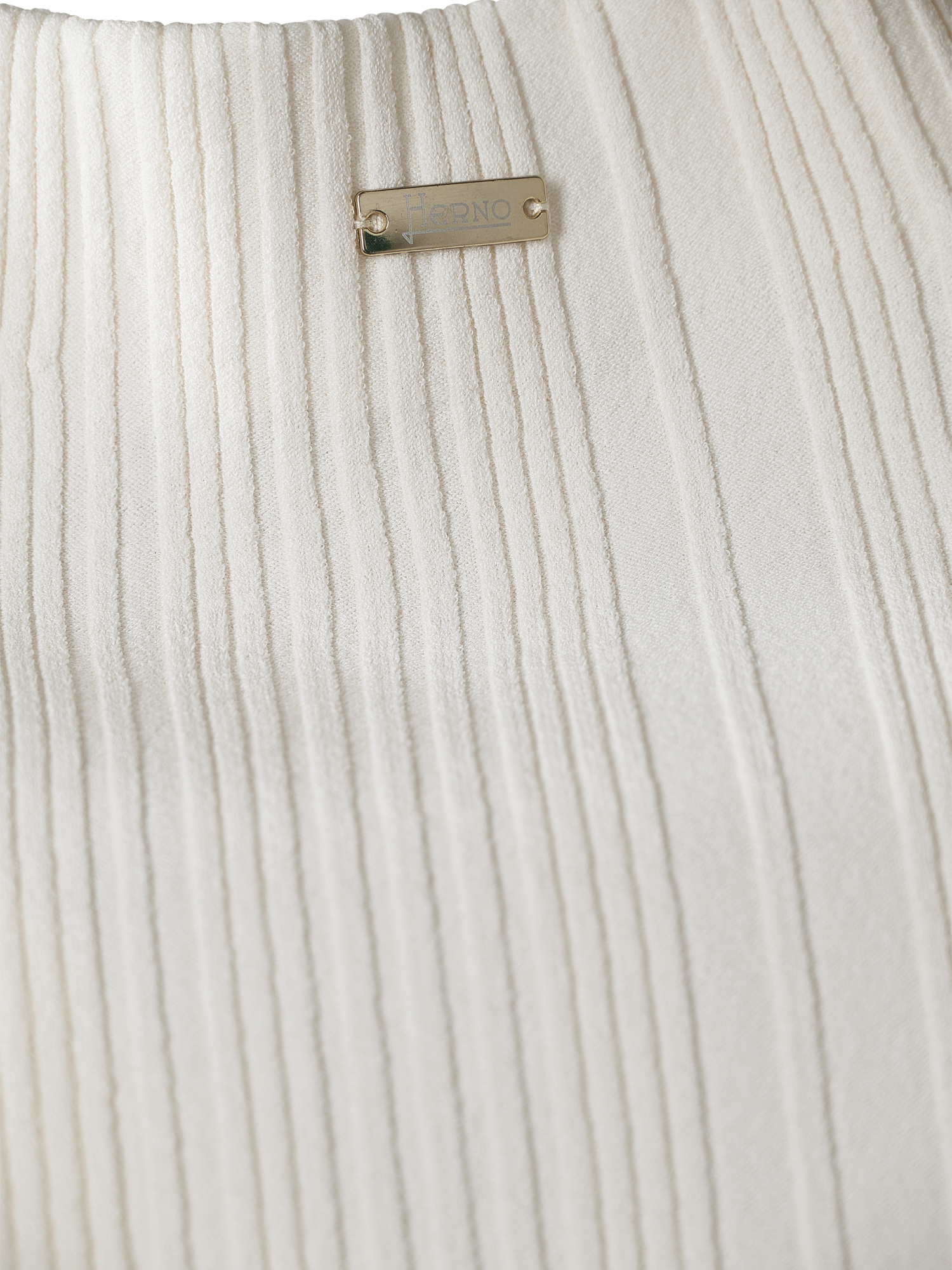 Herno Asymmetrical High Neck Top In White