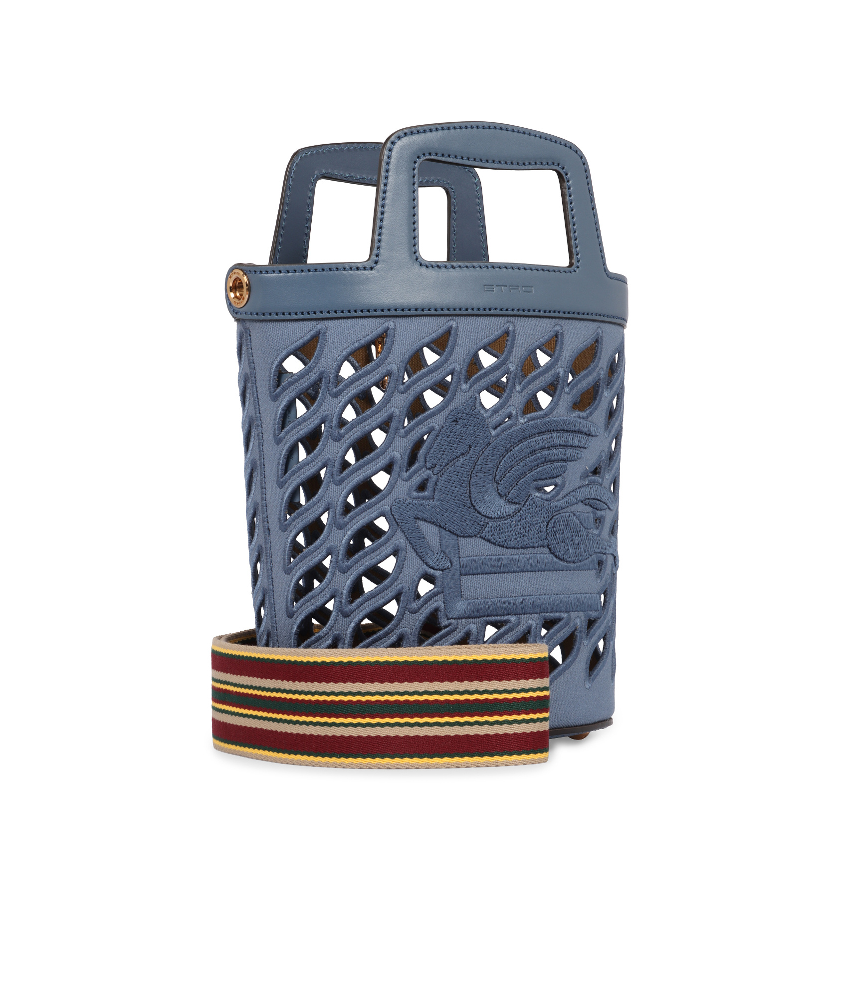 Etro Logo Shoulder Bag In Blue