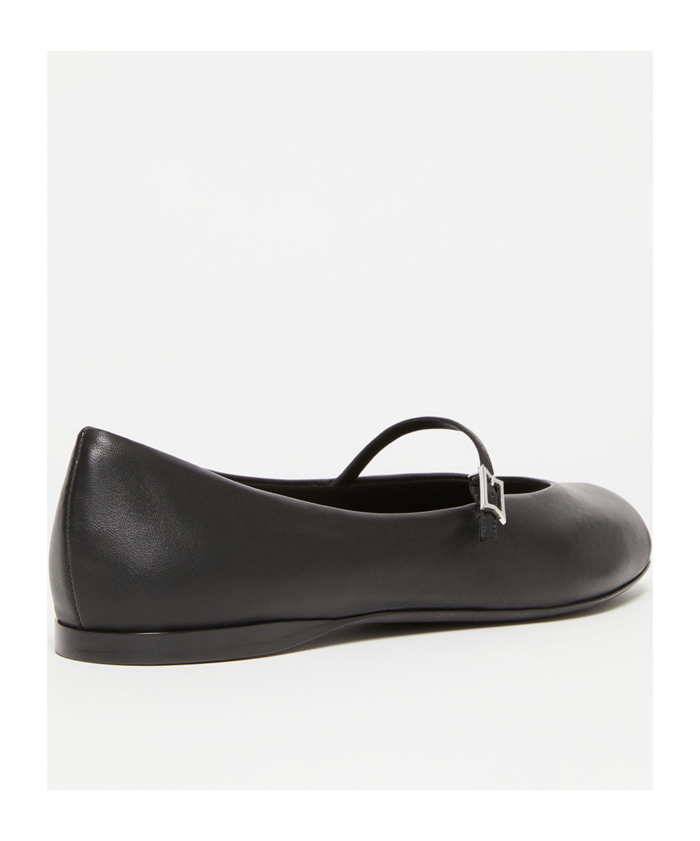 Max Mara Round Head Ballet Shoes In Black