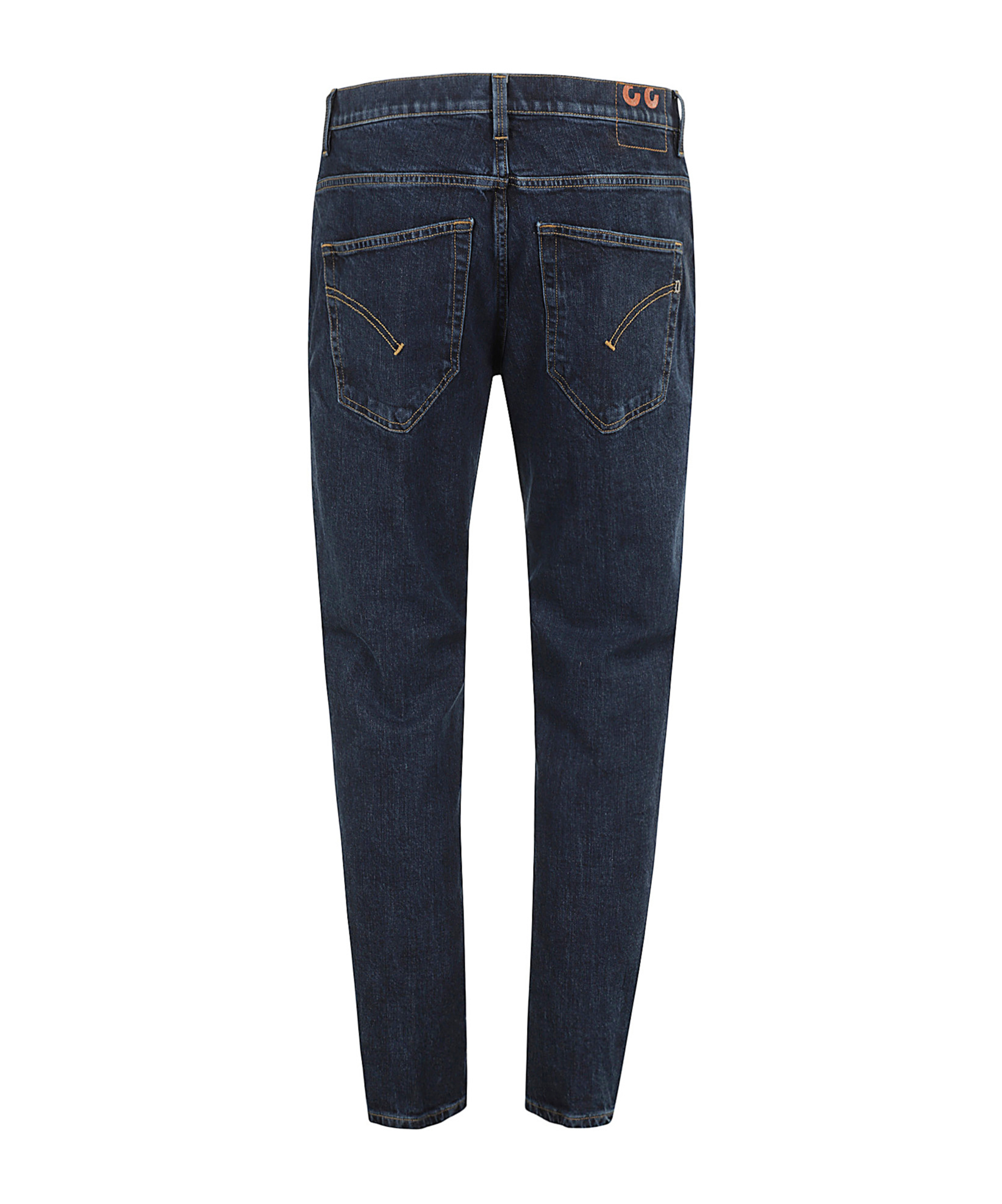 Dondup Medium Blue Carrot-fit Jeans With Button Closure In Black