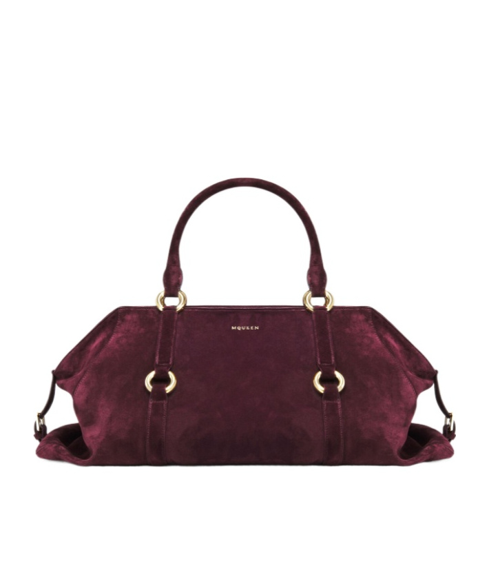 Alexander Mcqueen Mcqueen Medium Farringdon Leather Satchel In Red