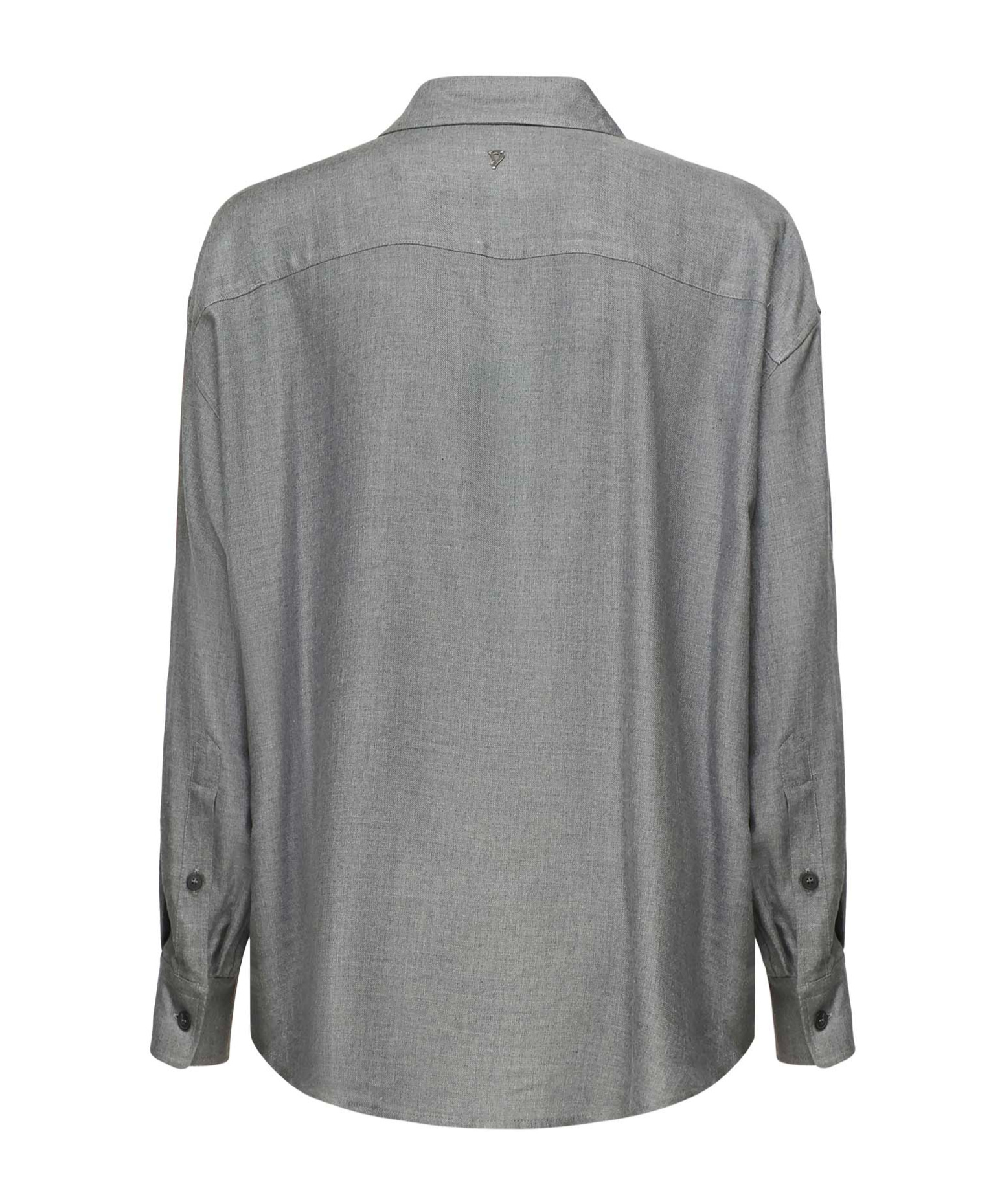 Dondup Button-down Long-sleeved Shirt In Gray