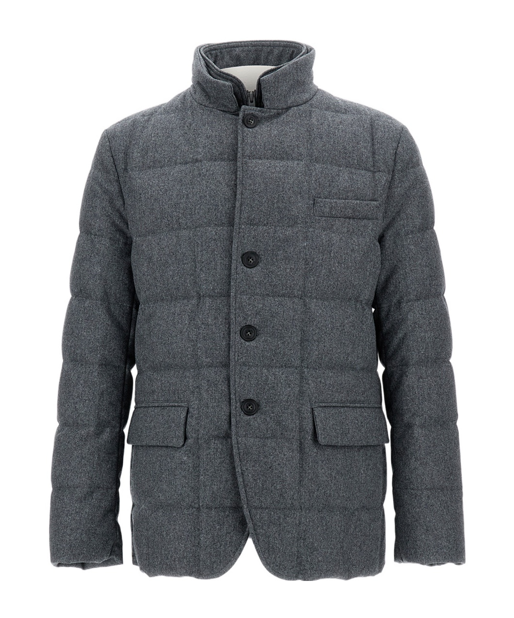 Fay Long-sleeved Cotton Jacket In Gray