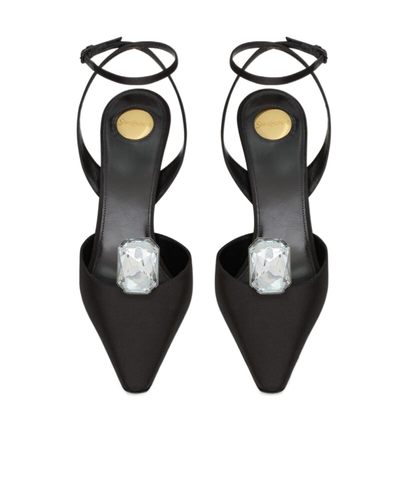 Saint Laurent High-heeled Sandals In Black
