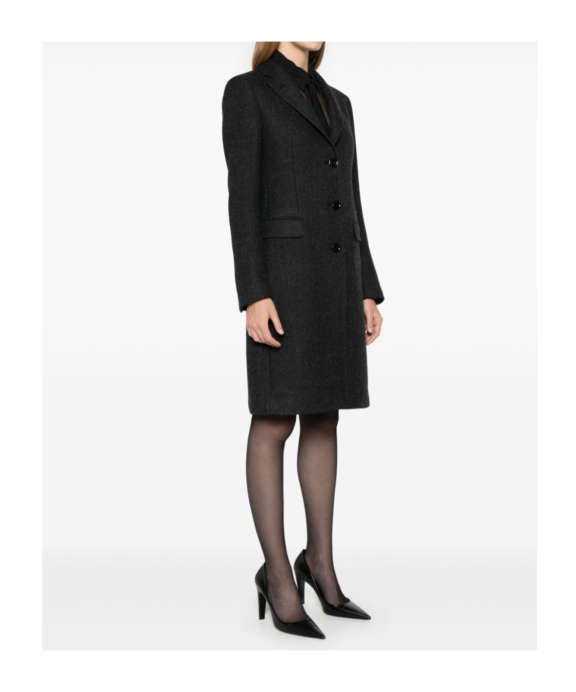 Shop Tagliatore C-parigi Coat In Black