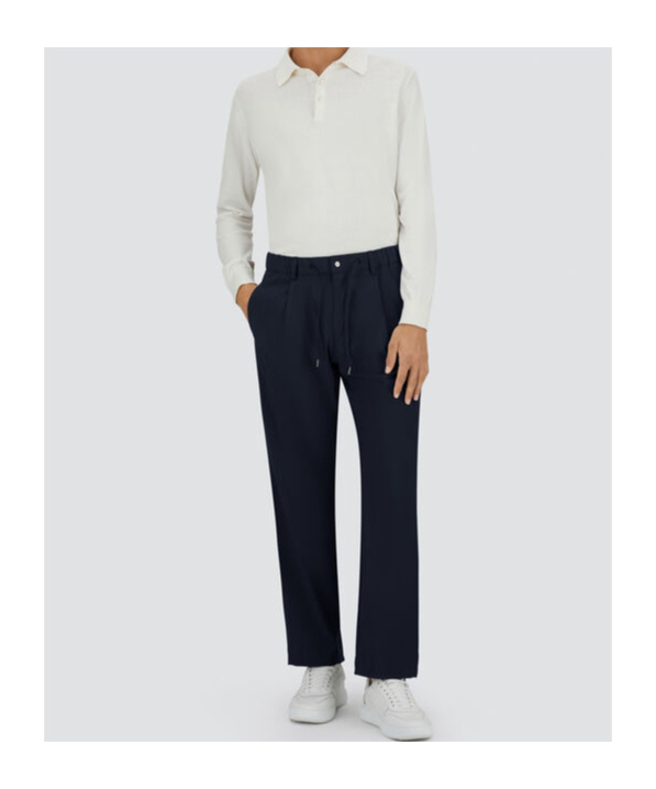 Herno Resort Trousers In Light Nylon Stretch In Blue