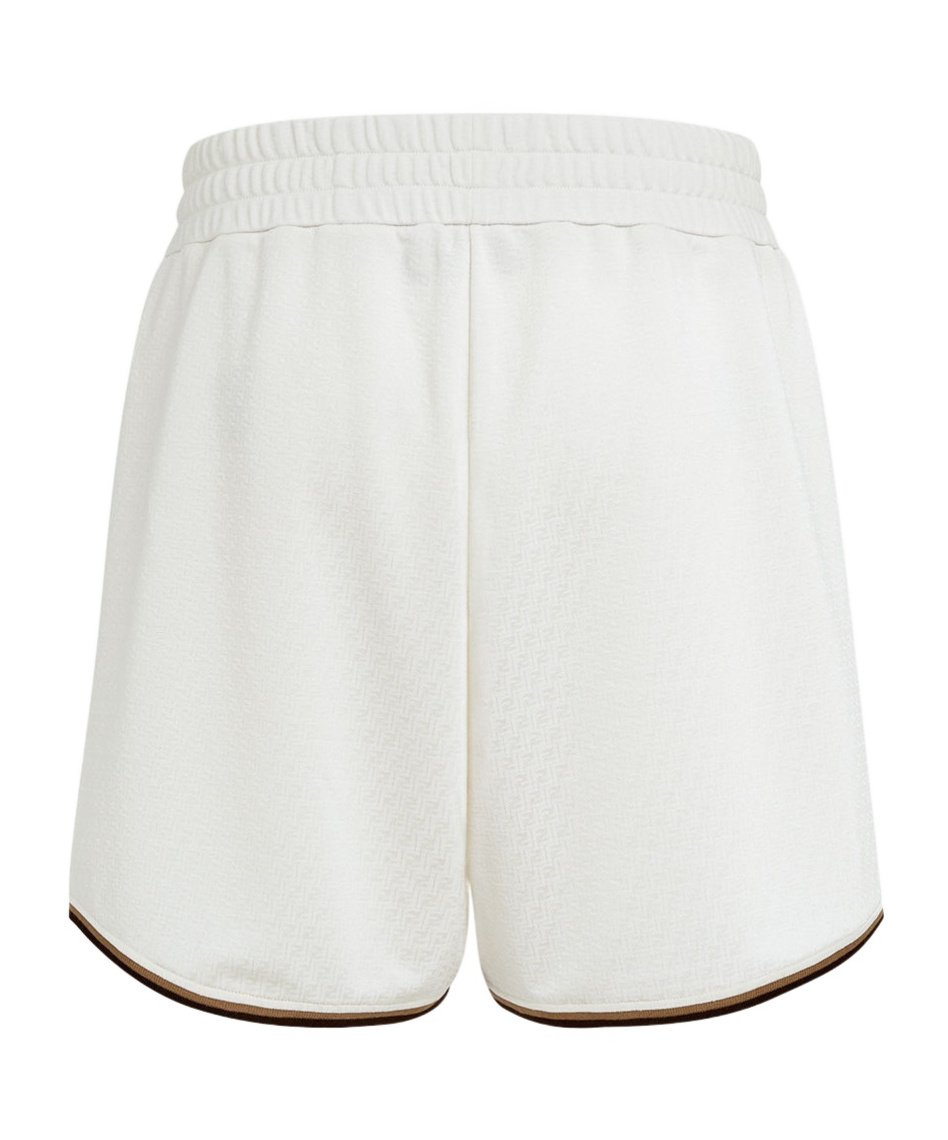 Fendi Ff Jacquard Shorts In White