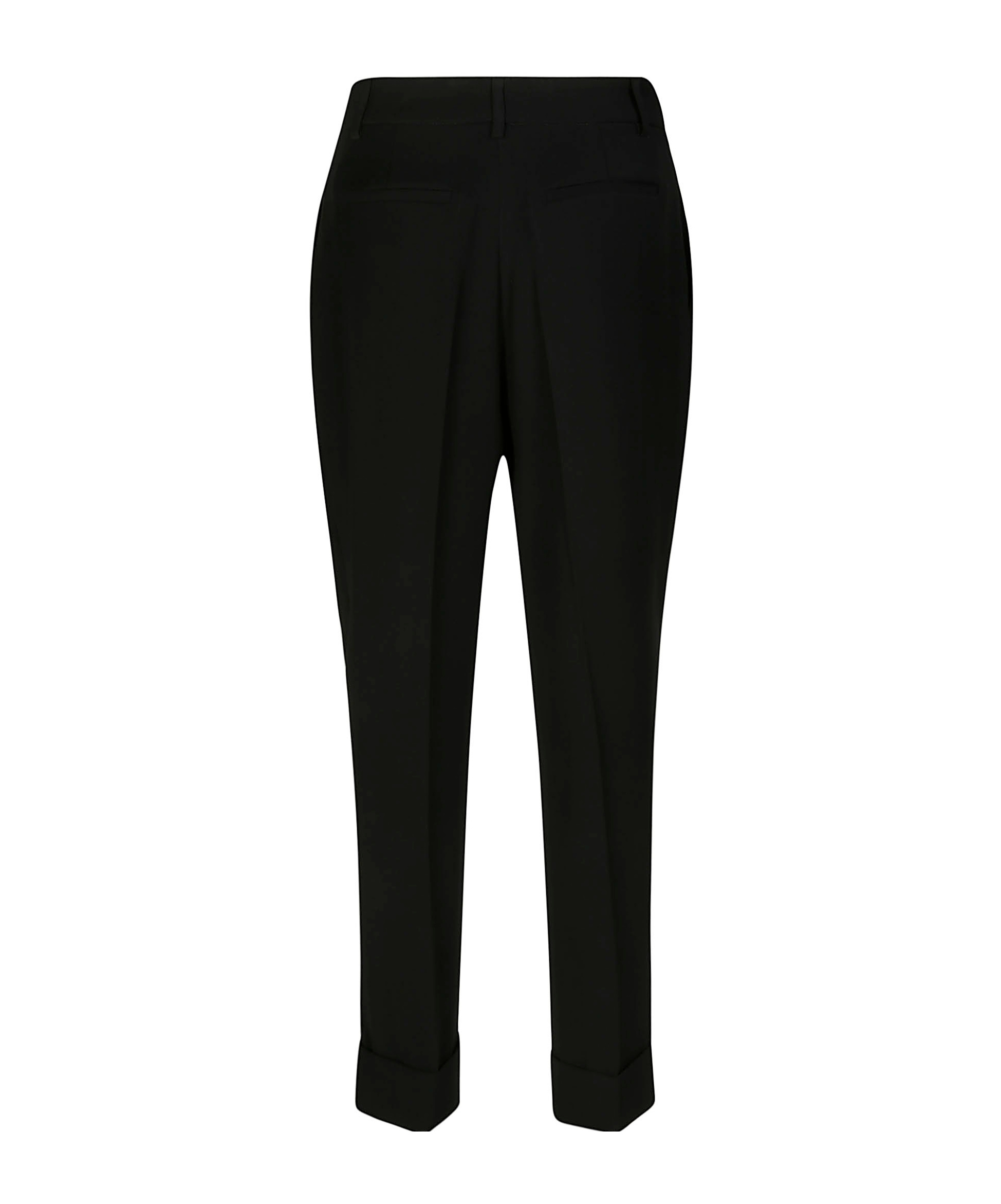 Shop P.a.r.o.s.h Belt-loop Casual Pants In Black