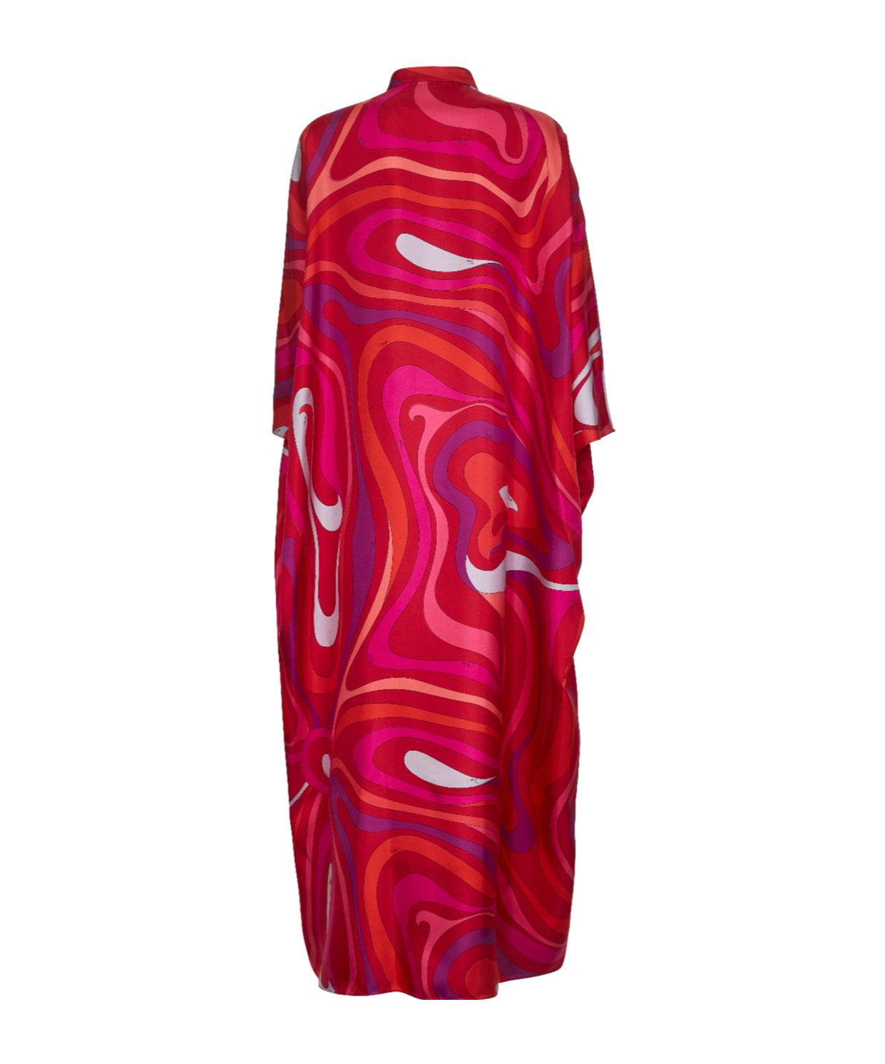 Pucci Marmo Print Silk Twill Long Kaftan
