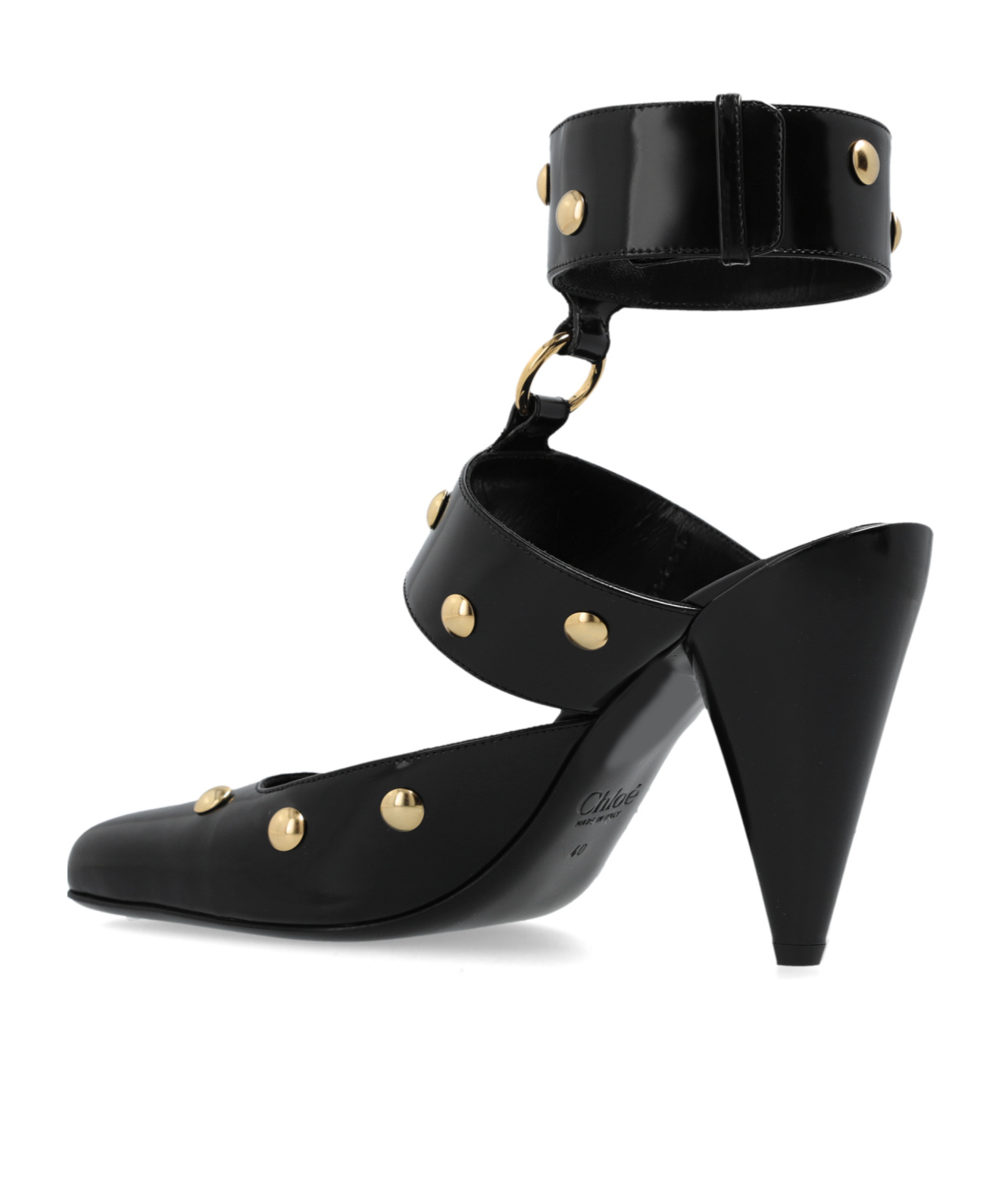 Shop Chloé Jade Ankle Strap Pumps In Black