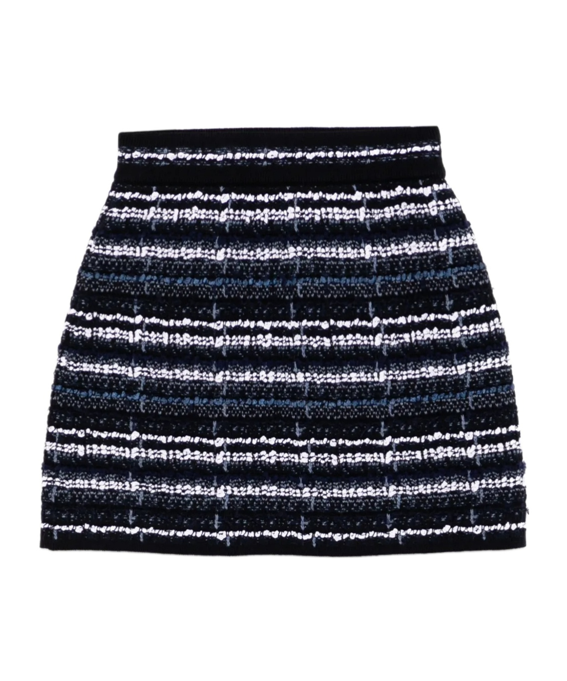Thom Browne Tweed Mini Skirt In Blue