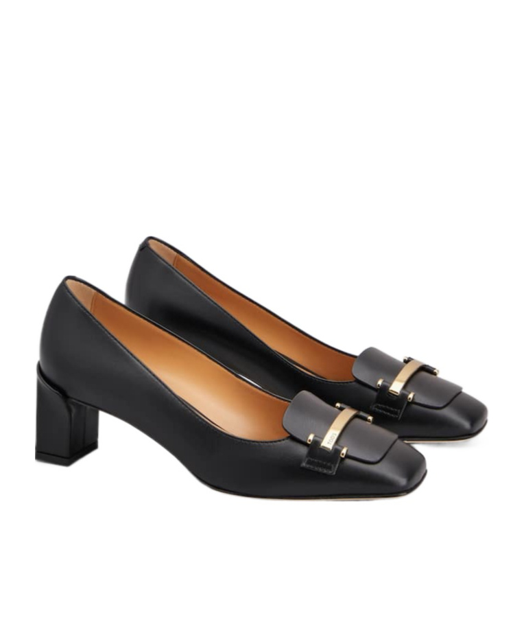 Tod's Square Toe High Heels In Black
