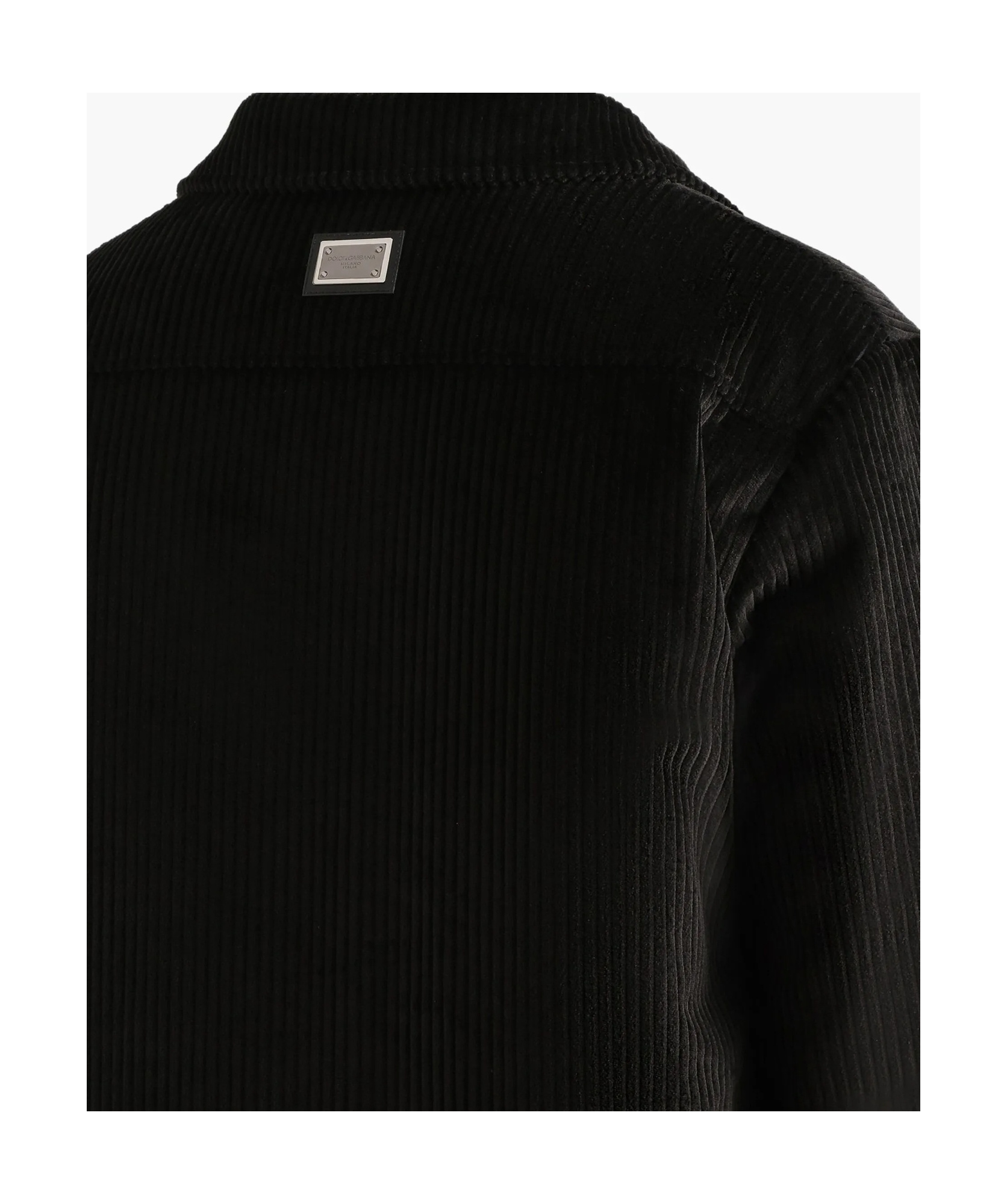 Dolce & Gabbana Padded And Quilted Velvet Shirt Jacket In Black