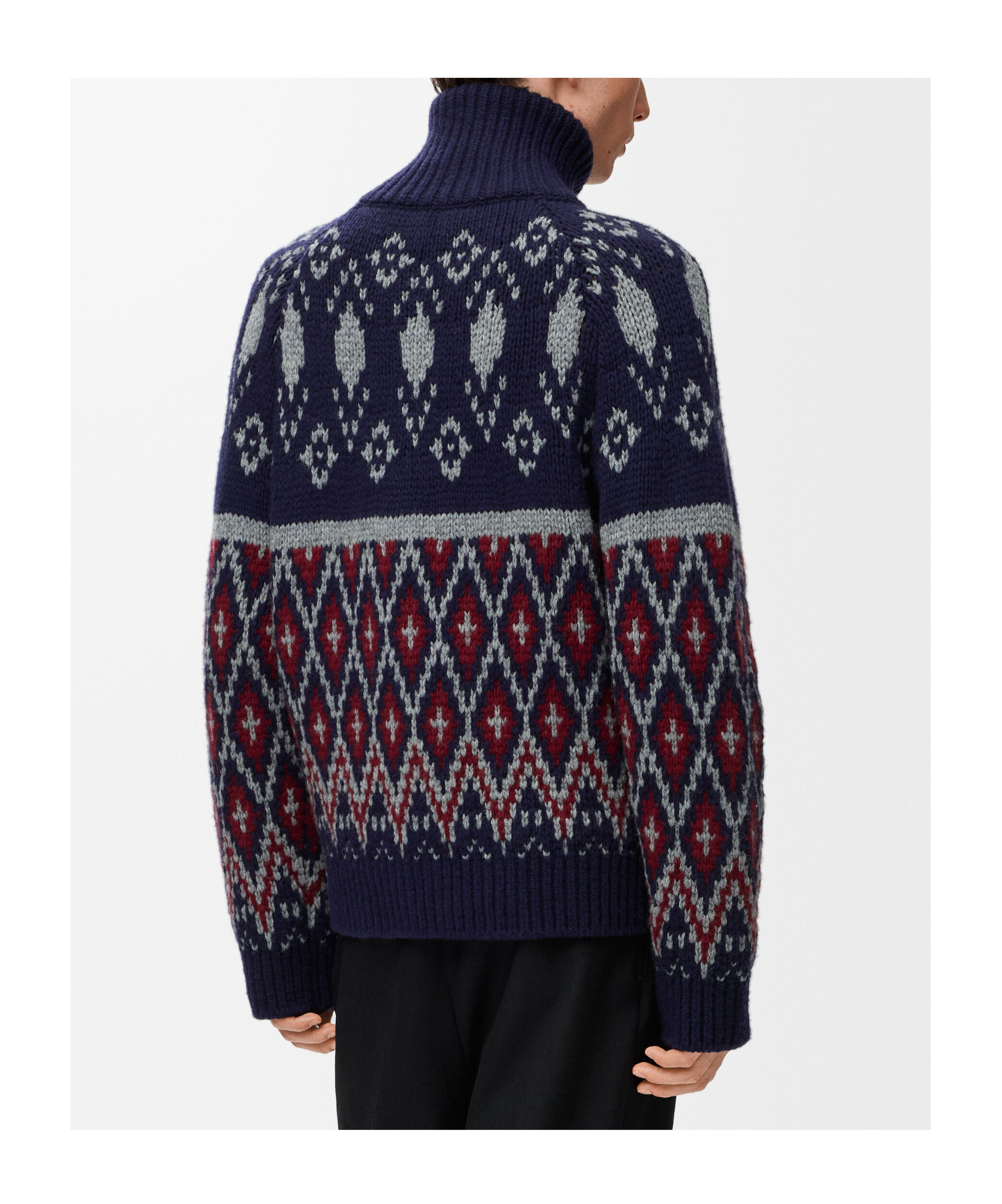 Loewe Fair Isle Wool Cardigan In Multi