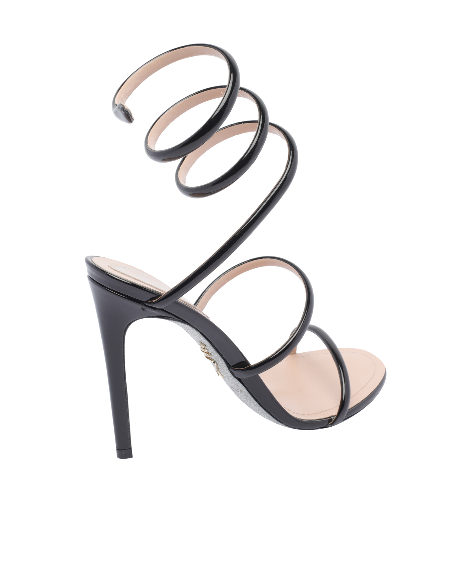 René Caovilla Cleo Spiral-wrap Patent-leather Sandals