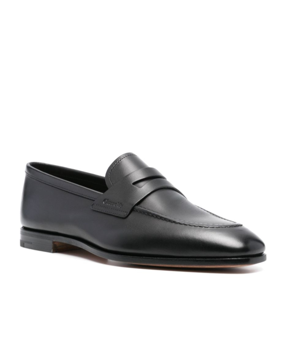 Church's Logo-debossed Leather Loafers In Black