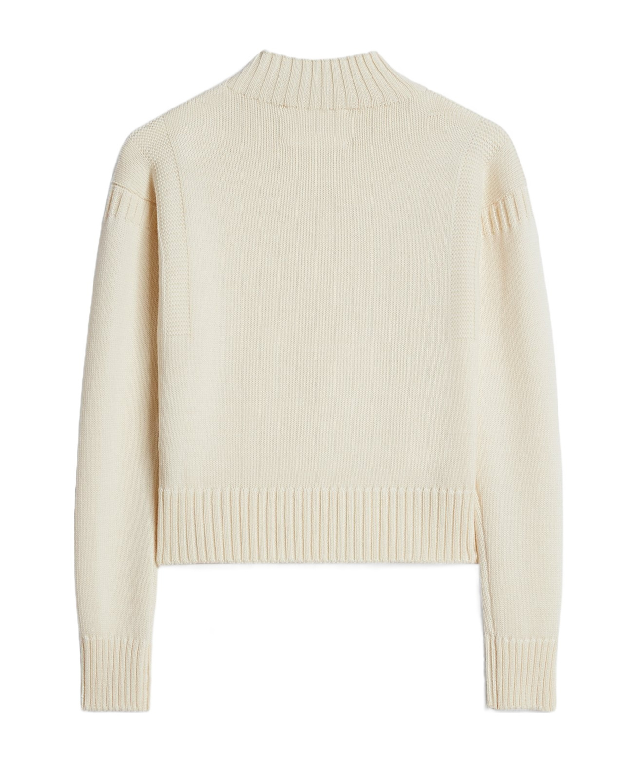 Jil Sander Wool Mock-neck Sweater In White