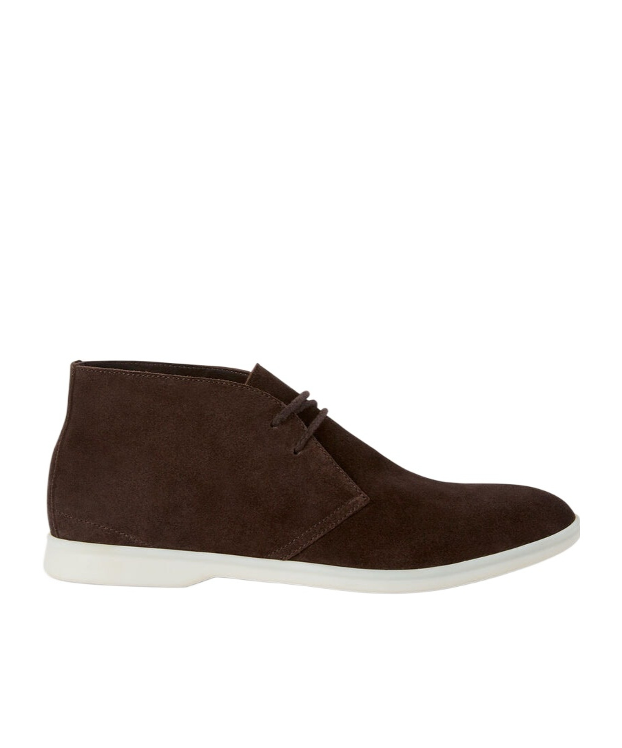 Loro Piana Men's Desert Walk Suede Derby Shoes In Black