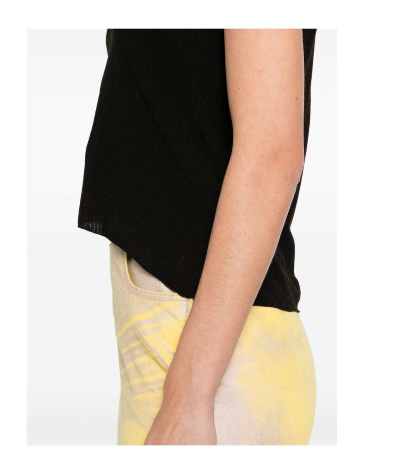 Maison Margiela Ribbed Knit Tank Top In Black