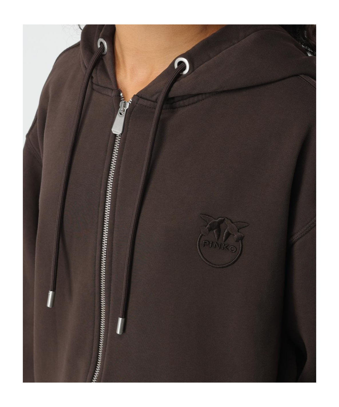 Pinko Sweatshirt Woman Color Brown In Black