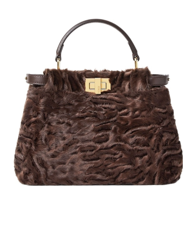 Fendi Peekaboo Shoulder Bag With Handle In Green